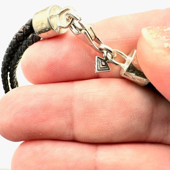 SILPADA Womens Necklace Black Leather Sterling Silver N1499 Retired - Picture 4 of 4